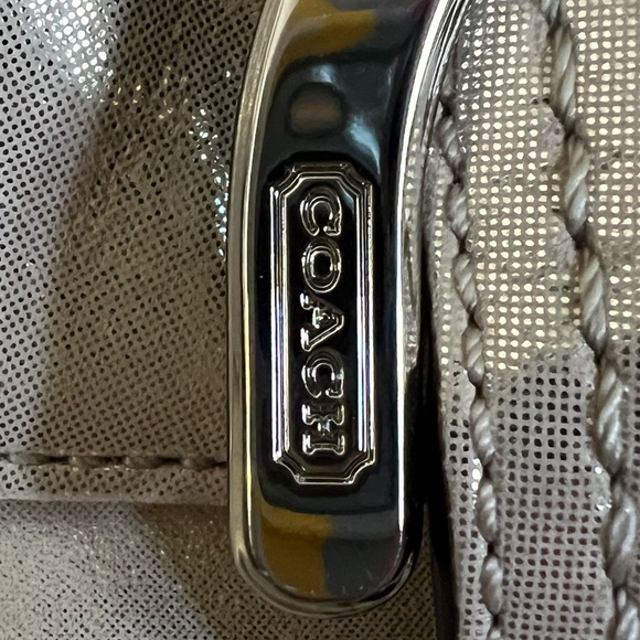 Coach Shoulder Bag in Metallic Gold/Silver - Picture 4 of 12